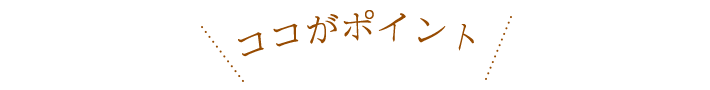 ココがポイント